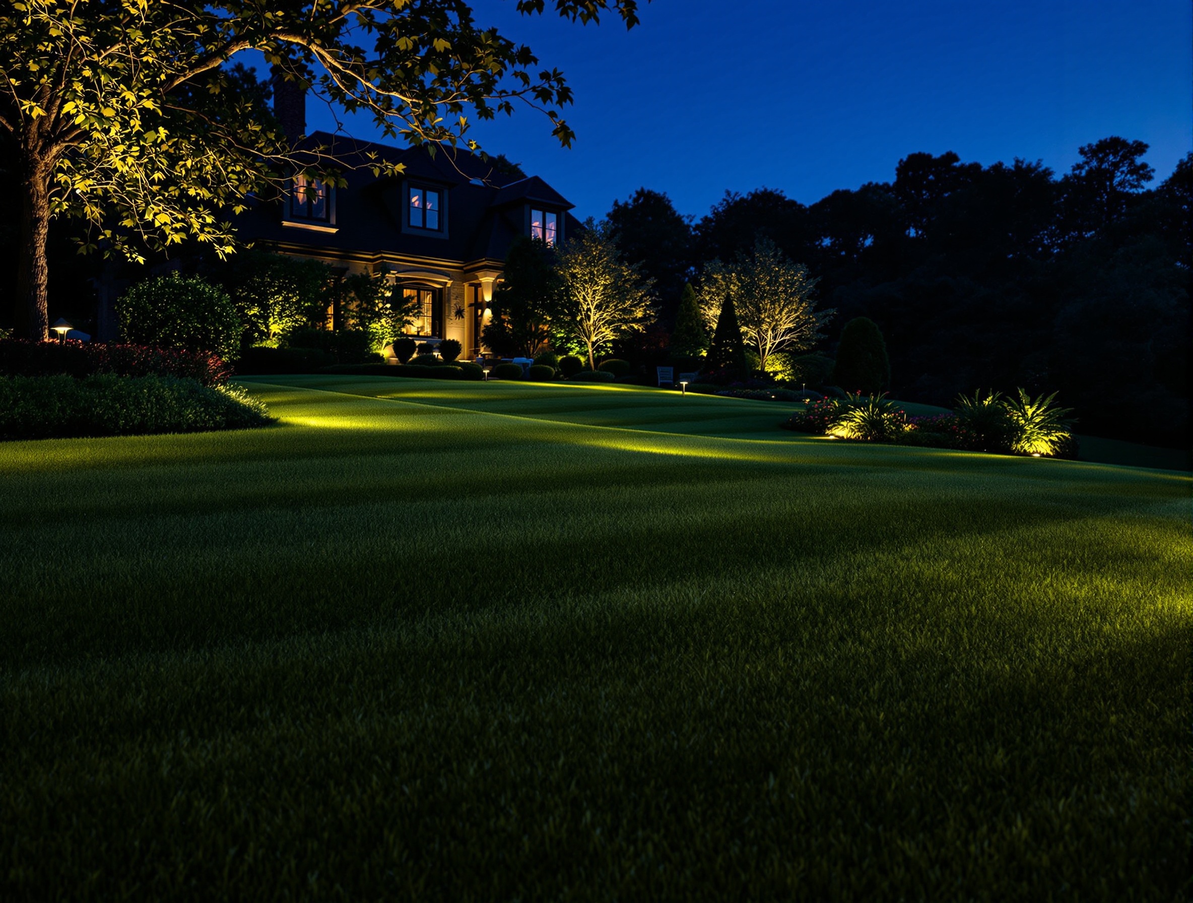 Lighting on a Slope - Brentwood TN landscape lighting