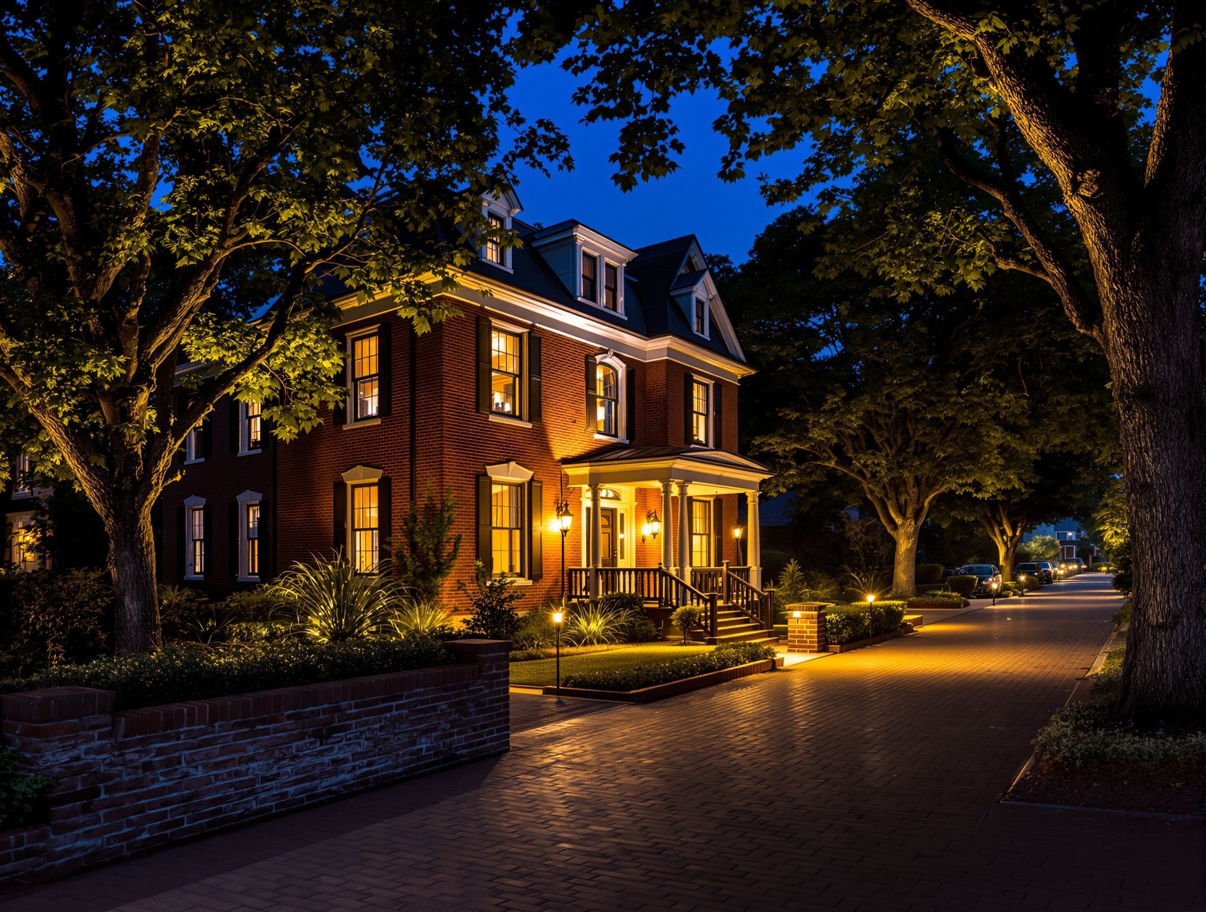 Inside the Historic District - Franklin TN landscape lighting