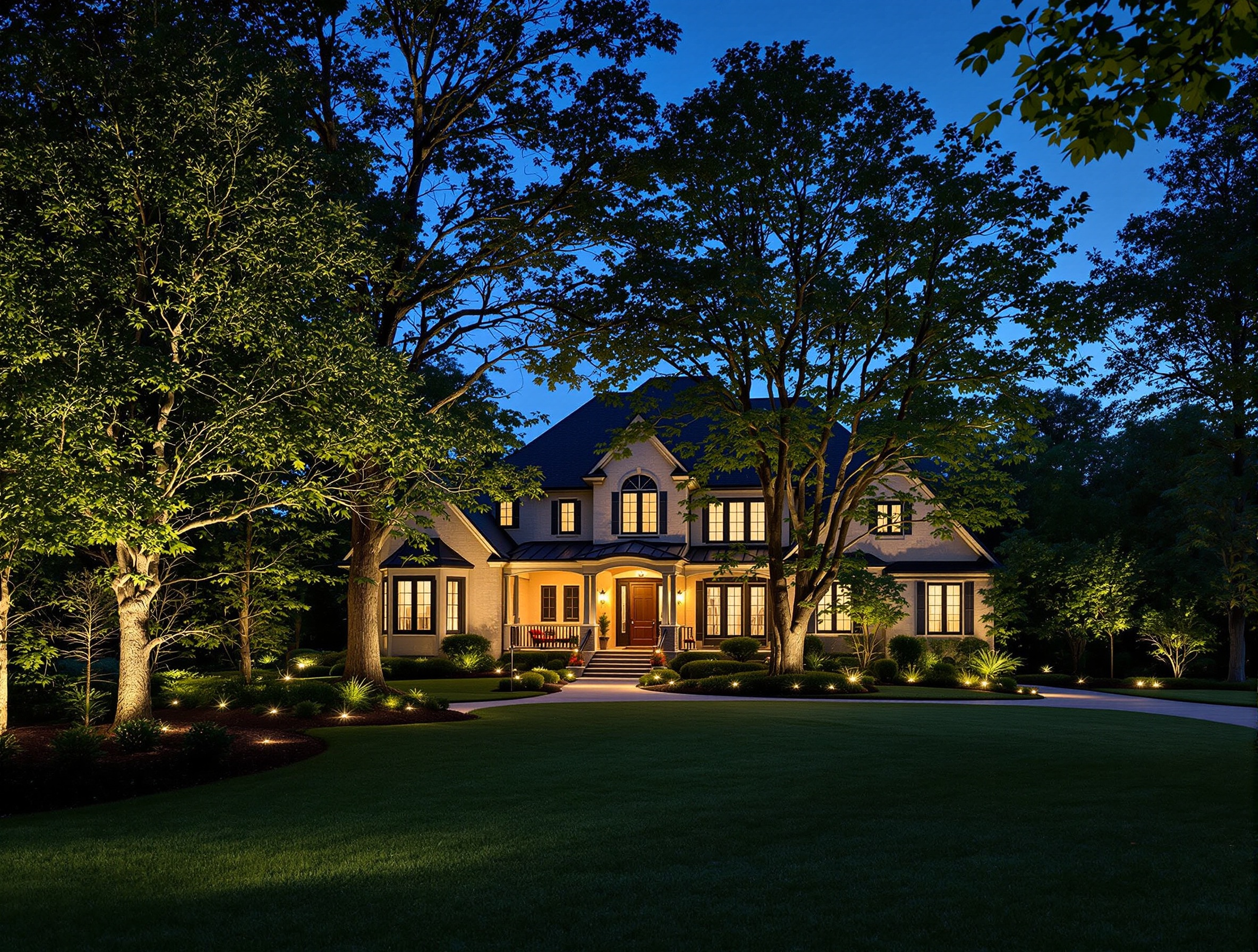 Mature Trees, Generous Lots - Green Hills TN landscape lighting