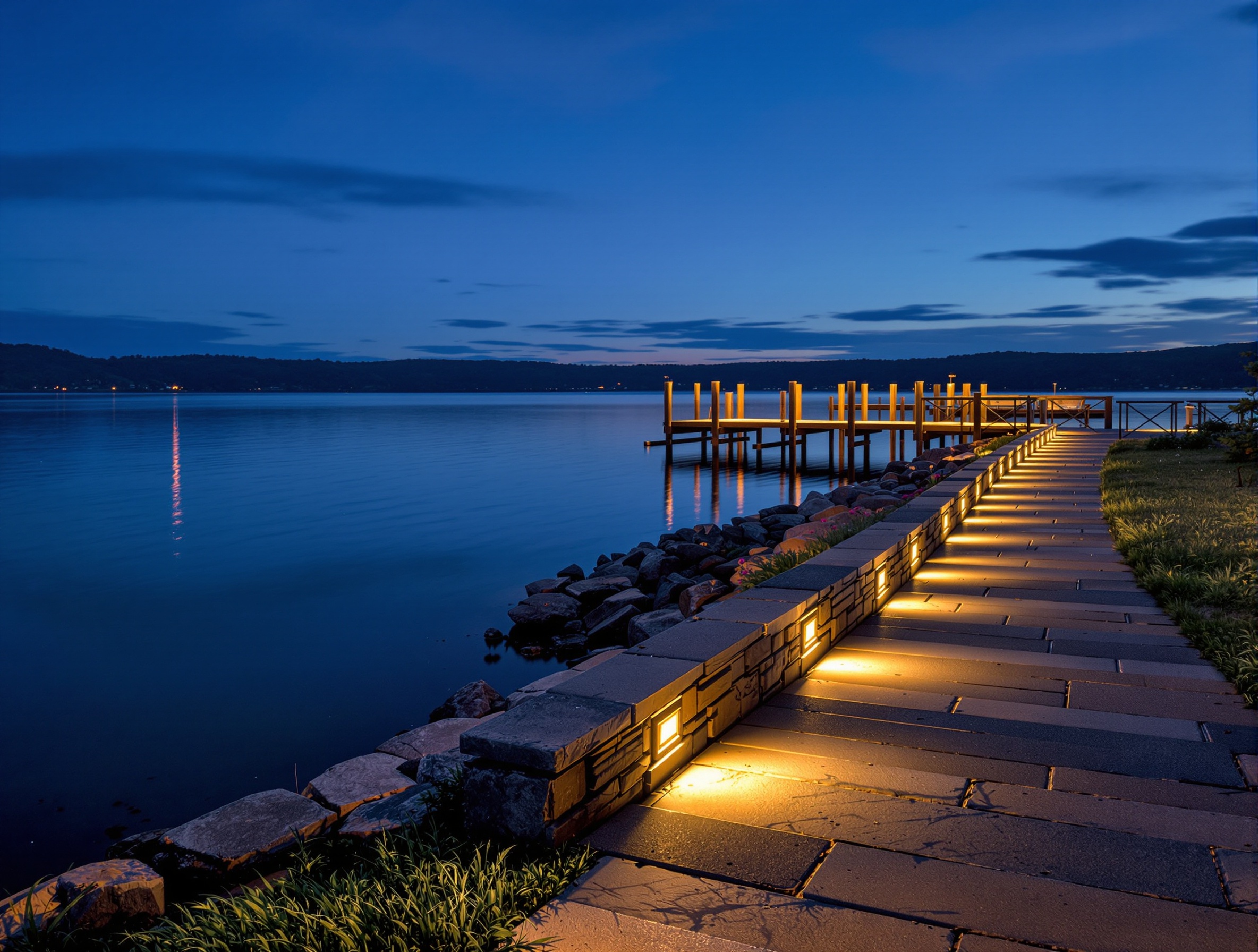 Down to the Dock - Hendersonville TN landscape lighting