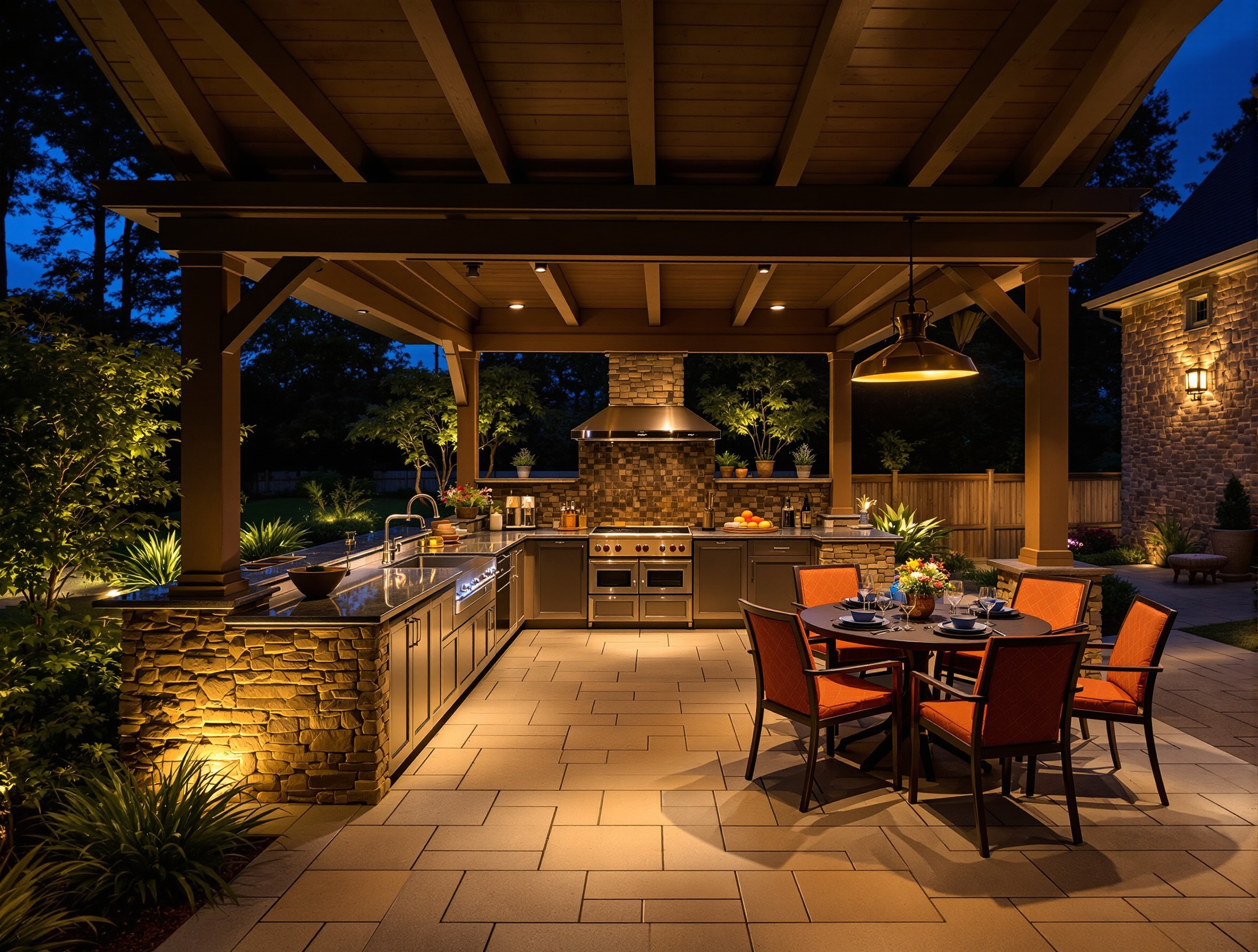 Outdoor Kitchens - Landscape Lighting