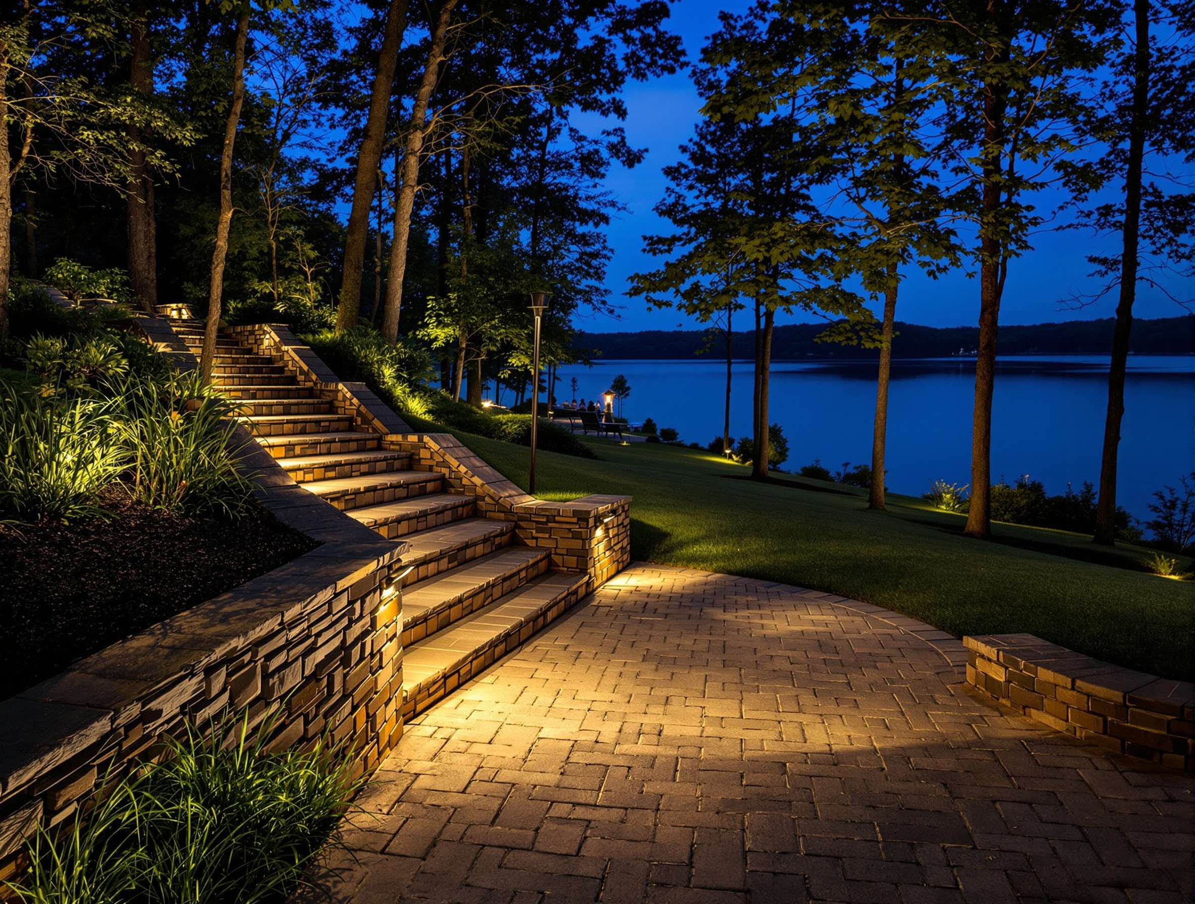 Old Hickory Frontage - Mount Juliet TN landscape lighting