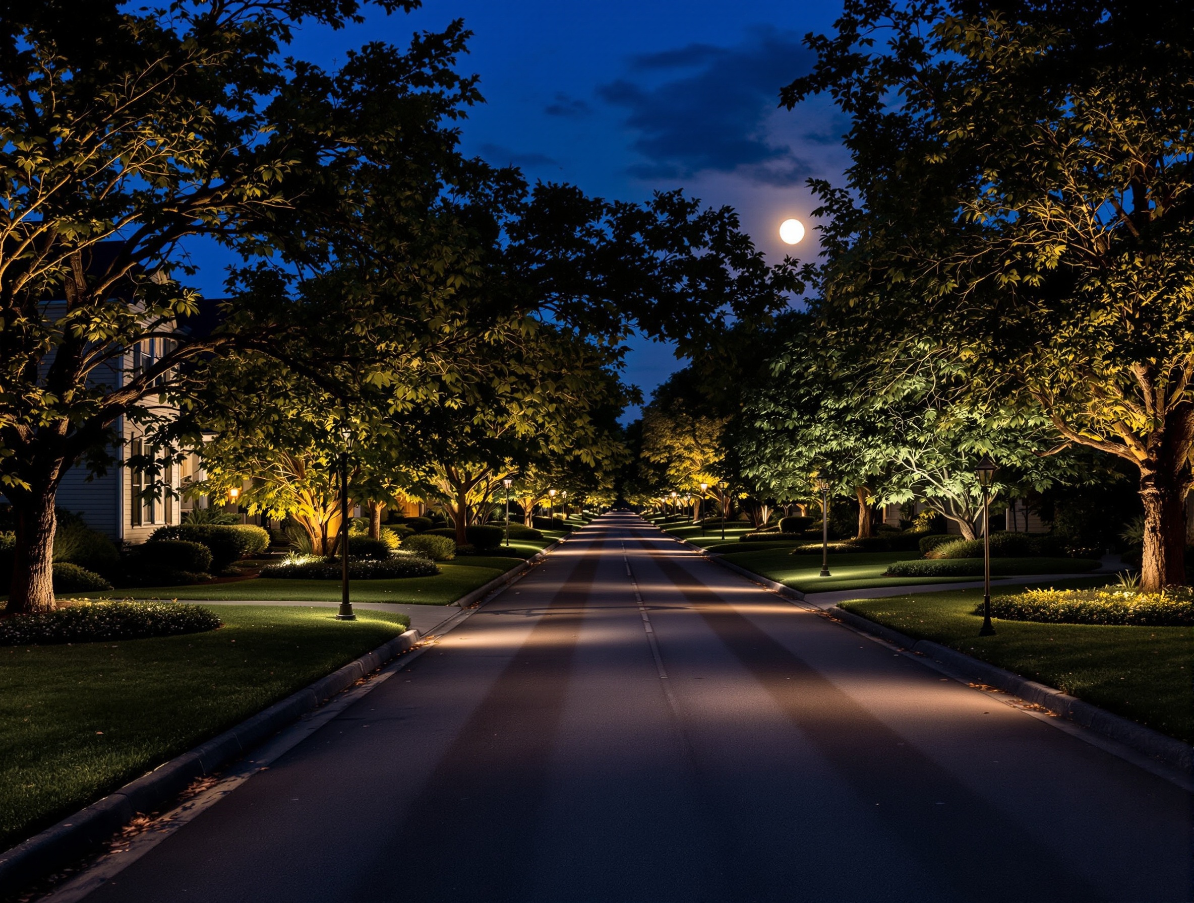 Larger Lots, Mature Trees - Mount Juliet TN landscape lighting