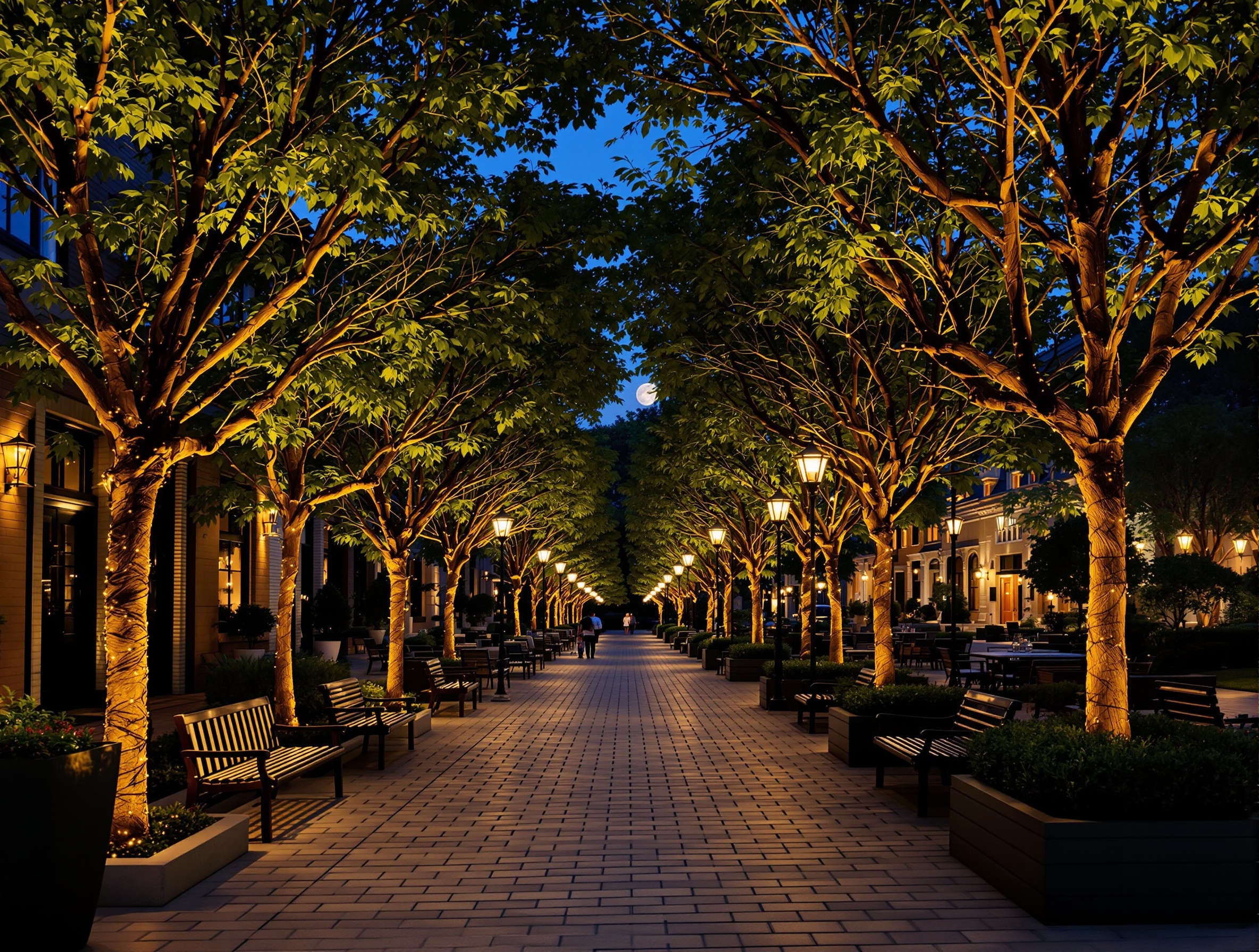 Mature canopy moonlighting near the historic square - Murfreesboro