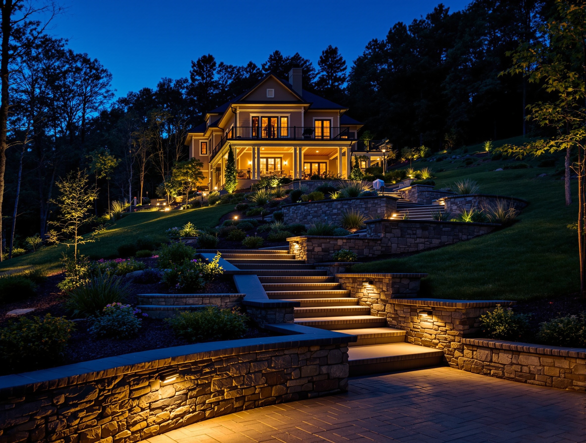 Building on the Grade - Nashville TN landscape lighting