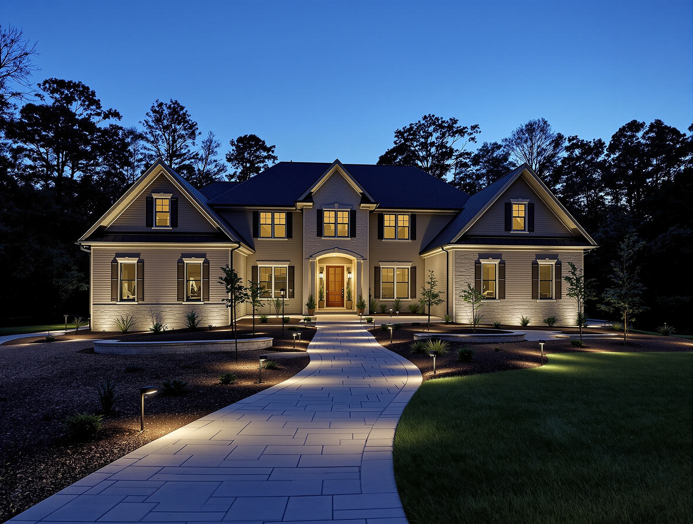 A Build With No Lighting Plan - Outdoor Lighting Design