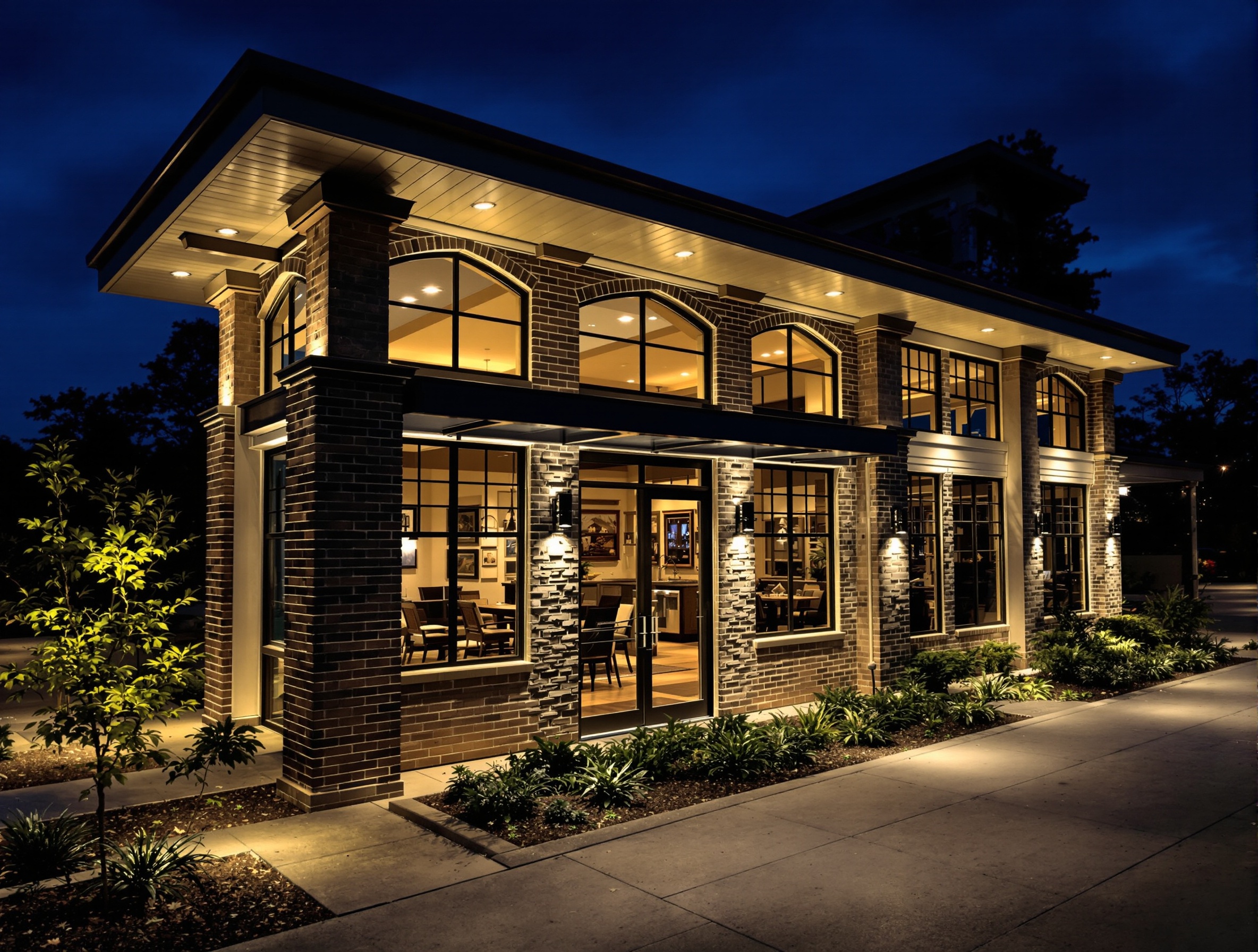 Commercial Exteriors - Outdoor Lighting Installation